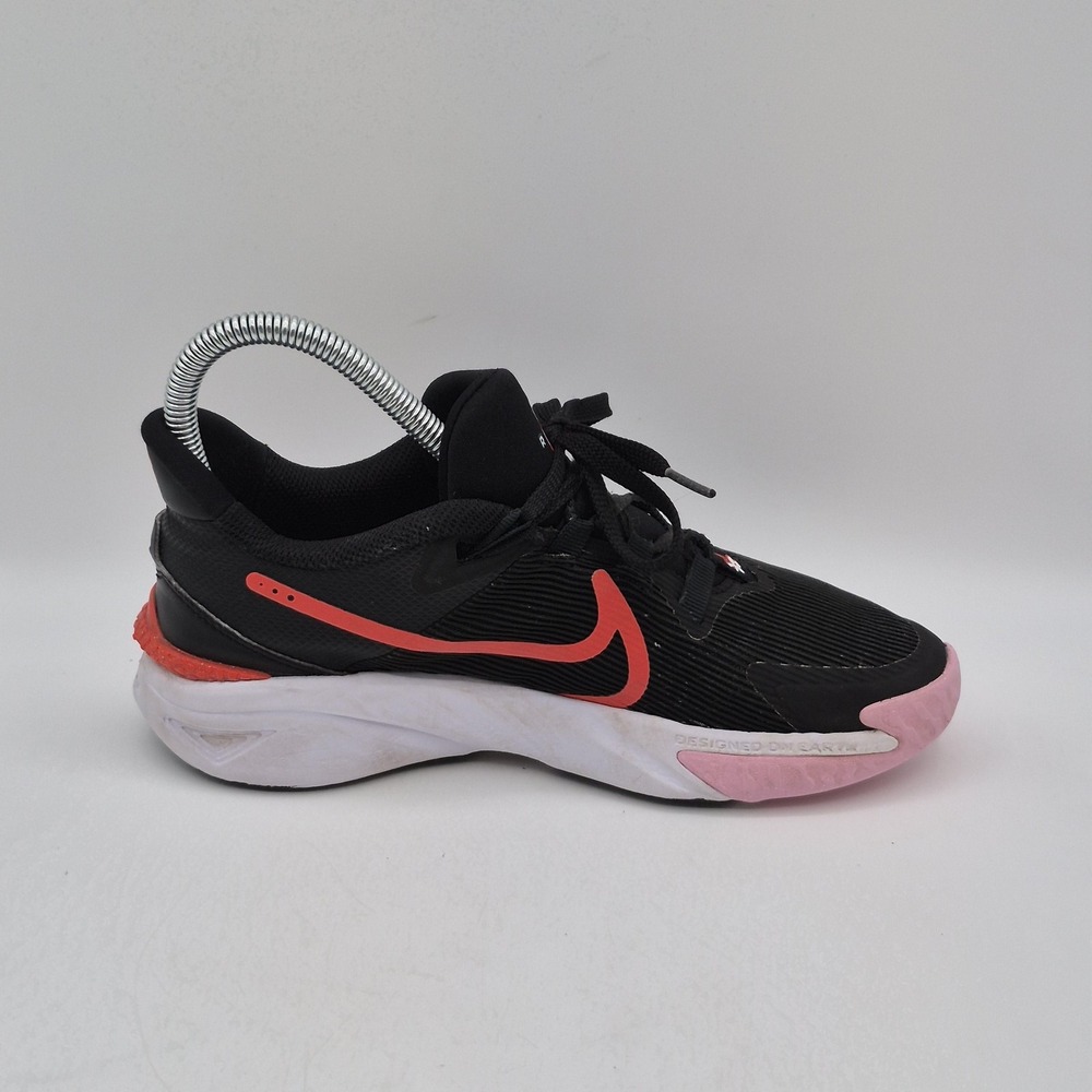 Nike Running Shoes Youth Size 3.5Y Black Pink Flower Mesh Sneaker FJ8077-001 - Picture 2 of 13